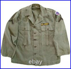 Vintage 40s HBT Jacket/Shirt 10th Mountain Division Military Army WWII WW2 40R