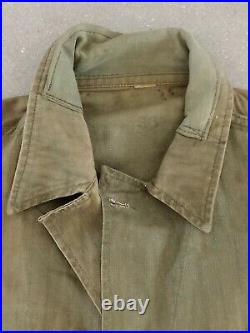 Vintage 40s M43 HBT Jacket/Shirt Military Army WWII WW2 OD7 13 Star Buttons US