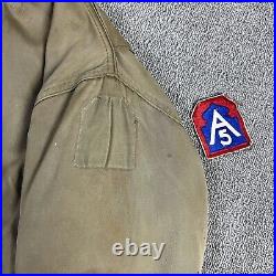 Vintage 40s Original WW2 5th Army Tanker Jacket Mens Medium Pattern 2 Military