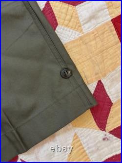 Vintage 40s US Army M43 Trousers Cotton Field OD 34x34 Deadstock WWII
