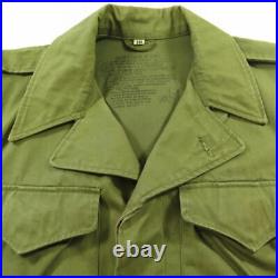 Vintage 40s WWII M-43 Field Jacket 34R Green Stenciled US Army Military Pockets