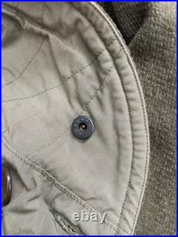 Vintage 40s WWII Mackinaw Jeep Coat Heavy Wool US Army Jacket Canvas Dated 1942