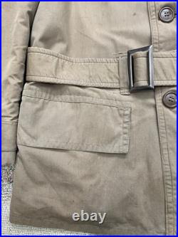 Vintage 40s WWII Mackinaw Jeep Coat Heavy Wool US Army Jacket Canvas Dated 1942