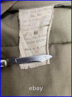 Vintage 40s WWII Mackinaw Jeep Coat Heavy Wool US Army Jacket Canvas Dated 1942