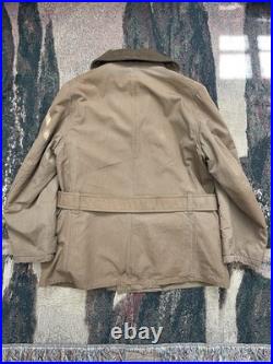 Vintage 40s WWII Mackinaw Jeep Coat Heavy Wool US Army Jacket Canvas Dated 1942
