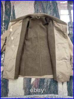 Vintage 40s WWII Mackinaw Jeep Coat Heavy Wool US Army Jacket Canvas Dated 1942