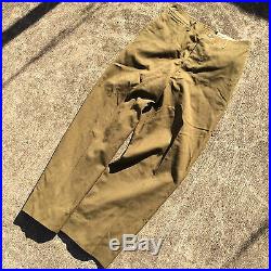 Vintage Antique Gas Flap Wool Military WWII Army USMC Pants Button Fly 31 31