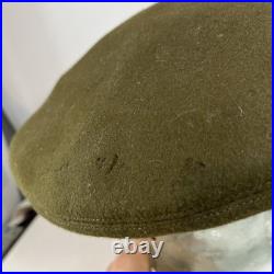 Vintage Antique US Military WWII Wool Army Officer's Hat Cap with Badge