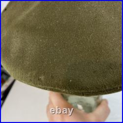Vintage Antique US Military WWII Wool Army Officer's Hat Cap with Badge