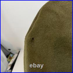 Vintage Antique US Military WWII Wool Army Officer's Hat Cap with Badge