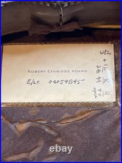 Vintage Antique US Military WWII Wool Army Officer's Hat Cap with Badge