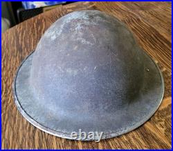 Vintage Canada WW2 WWII Dated 1941 Army Helmet Has The Chin Strap, Original