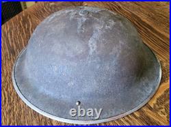 Vintage Canada WW2 WWII Dated 1941 Army Helmet Has The Chin Strap, Original