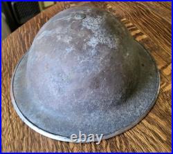Vintage Canada WW2 WWII Dated 1941 Army Helmet Has The Chin Strap, Original