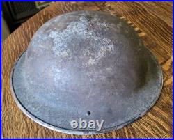 Vintage Canada WW2 WWII Dated 1941 Army Helmet Has The Chin Strap, Original