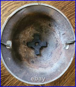 Vintage Canada WW2 WWII Dated 1941 Army Helmet Has The Chin Strap, Original