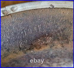 Vintage Canada WW2 WWII Dated 1941 Army Helmet Has The Chin Strap, Original