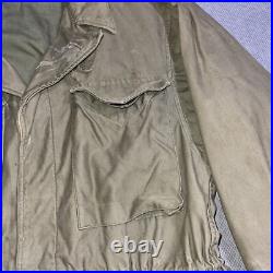 Vintage Field Jacket Mens 36R M-1943 M43 Military Coat WWII Combat Army Green