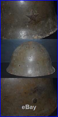 Vintage Imperial Japanese Army steel helmet WW2 WWII original from JAPAN