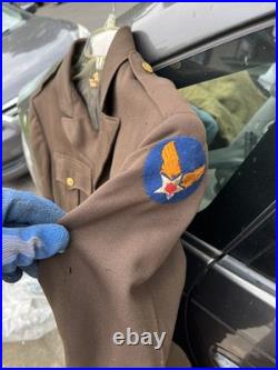 Vintage Military 1950s WW2 Army Uniform Lot of 2 Officer Jacket NAMED 1944