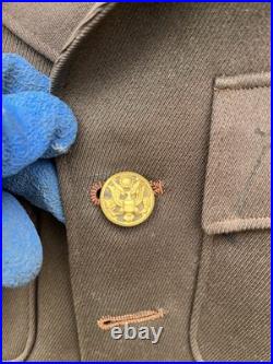 Vintage Military 1950s WW2 Army Uniform Lot of 2 Officer Jacket NAMED 1944