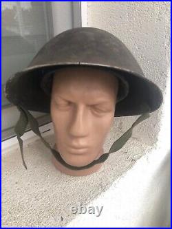 Vintage Military Helmet British Army 1944 Unique Collectible Soldier Equipment
