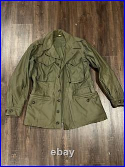 Vintage Original Combat Worn US Army M-1943 Field Jacket 34 R WWII Era No Wash