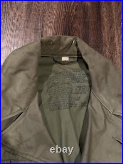 Vintage Original Combat Worn US Army M-1943 Field Jacket 34 R WWII Era No Wash