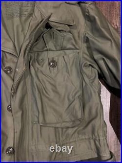 Vintage Original Combat Worn US Army M-1943 Field Jacket 34 R WWII Era No Wash