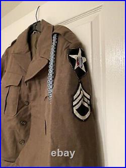 Vintage Original WW2/WWII 2ID US Army Ike Jacket, Trousers, and Cap