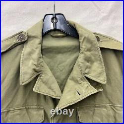 Vintage Original WWII Us Army M1943 M43 Combat Field Jacket 36S Spray Paint Rank