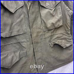 Vintage Original WWII Us Army M1943 M43 Combat Field Jacket 36S Spray Paint Rank