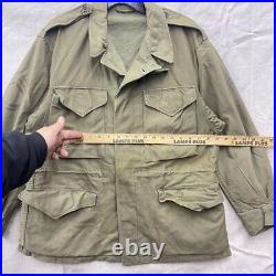 Vintage Original WWII Us Army M1943 M43 Combat Field Jacket 36S Spray Paint Rank