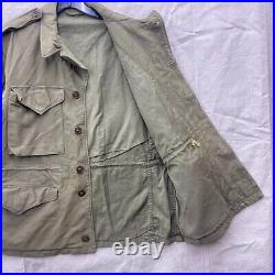 Vintage Original WWII Us Army M1943 M43 Combat Field Jacket 36S Spray Paint Rank