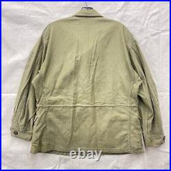 Vintage Original WWII Us Army M1943 M43 Combat Field Jacket 36S Spray Paint Rank