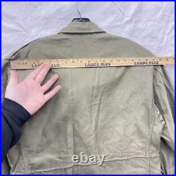 Vintage Original WWII Us Army M1943 M43 Combat Field Jacket 36S Spray Paint Rank