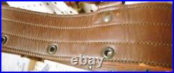 Vintage Pre-wwii 1920-30 Us Army Officers Leather Belt & Slings 30-34 Brass End