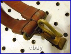 Vintage Pre-wwii 1920-30 Us Army Officers Leather Belt & Slings 30-34 Brass End