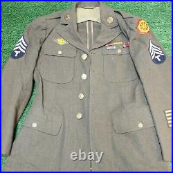 Vintage Size 37R Field Wool U. S. Army Military World War 2 WWII Dress Jacket