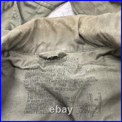 Vintage US Army Jacket Mens Small M-1943 MQ1 Field Coat WW2 WWII Hooded Olive
