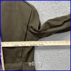 Vintage US Army Officer Service Coat 39R Green Belted Uniform Jacket WWII 1942 Vintage US Army Officer Service Coat 39R Green Belted Uniform Jacket WWII 1942
