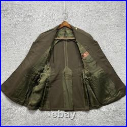 Vintage US Army Officer Service Coat 39R Green Belted Uniform Jacket WWII 1942