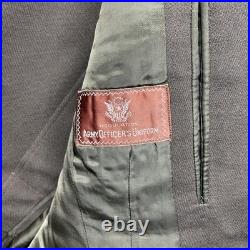 Vintage US Army Officer Service Coat 39R Green Belted Uniform Jacket WWII 1942 Vintage US Army Officer Service Coat 39R Green Belted Uniform Jacket WWII 1942