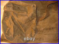 Vintage US Army WWII Duffel Bag Champion Canvas 1944 Captain Edward Thornbury