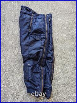 Vintage USAF us army FLYING navy blue 36x32 pants PARACHUTE pilot A11 flyer WWII