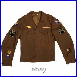 Vintage Us Army Air Force Wool Field Jacket 1944 Ww2 Size 38l With Patches