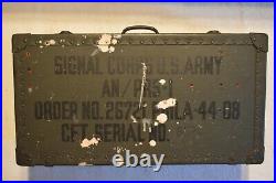 Vintage Us Army Signal Corp Detector Set Trunk 1944