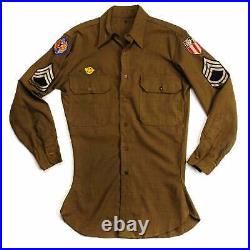 Vintage Usaaf Us Army Air Forces M-37 M37 Wool Shirt 1940's Ww2 Size Small