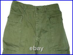Vintage WW2 40s Military HBT Pants Field Trousers USMC US Army Cargo WWII 31x32