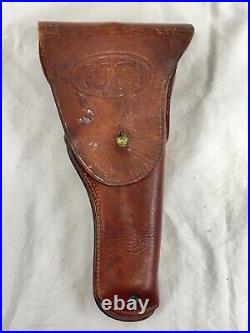 Vintage WW2 Leather US Army M1916 Holster Walsh 44 for. 45 1911 Pistol RARE